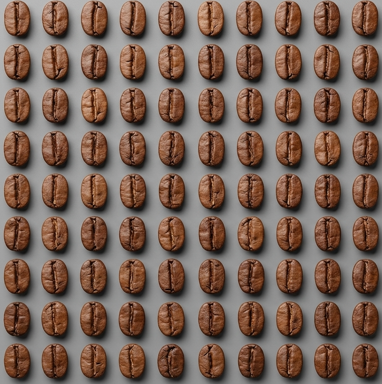 Coffee beans mid-roast